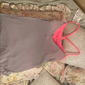 lululemon athletica Pink and Gray Tank Top